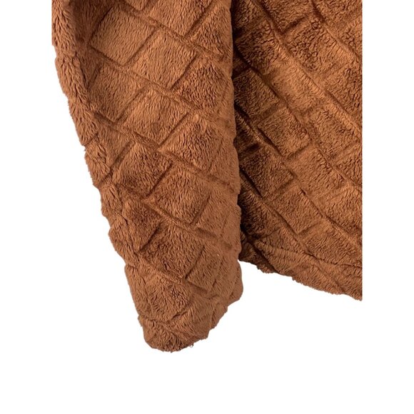 Wooly Bully Colorado Womens Mock Neck Brown Textured Pullover Sweater Size S - Picture 5 of 6